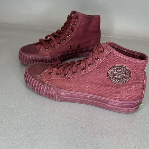PF Flyers Vulcanized Posture foundation burgundy plum unisex W7.5/M6 (1508) - Picture 6 of 11